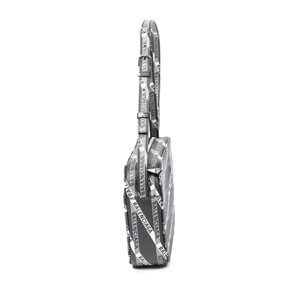 Balenciaga Everyday Camera Bag in Black/Gray Logo Print Coated Canvas - Picture 3 of 5